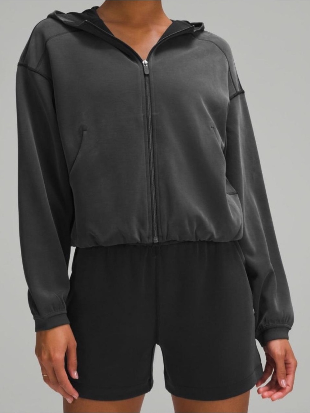 Lululemon Softreme Full Zip Hoodie Black Size 12